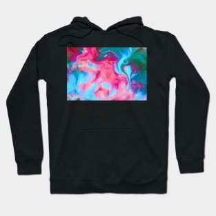 Abstract Pink & Blue Swirl Hoodie